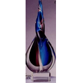 Art Glass Sculpture - Large Twisted Teardrop